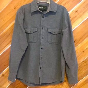 3/$21 Eddie Bauer Gray 100% cotton medium shirt